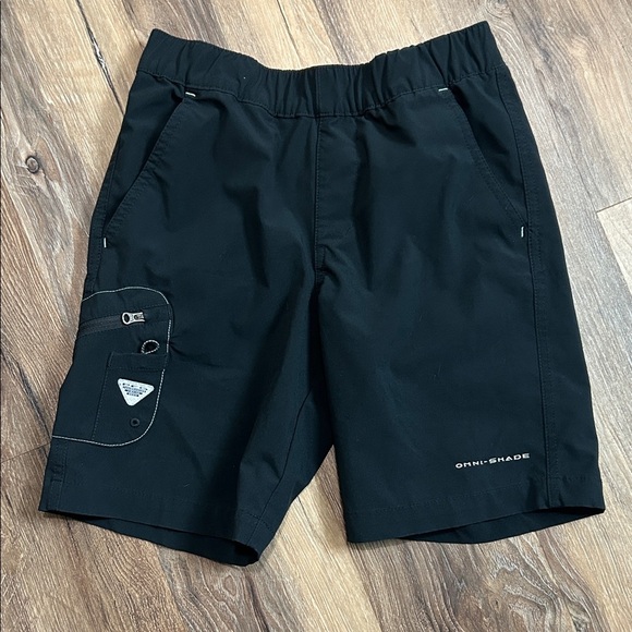 Columbia boys small PFG Omni shade black pull on shorts size Small (8) - Picture 1 of 9